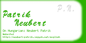 patrik neubert business card